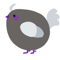 A grey and mist chicken