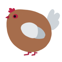 A brown and mist chicken