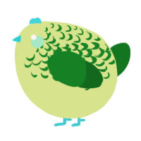 A lemon and leaf chicken with a half-lace pattern