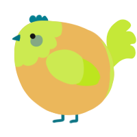 A honey and lime chicken with a head pattern