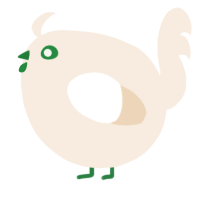 A cream chicken