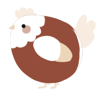 A russet and cream chicken with a head pattern