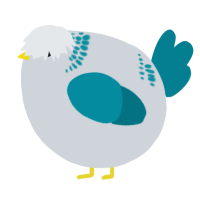 A mist and sea chicken with a neck-band pattern
