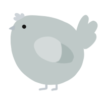A silver chicken
