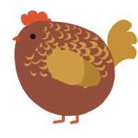 A russet and gold chicken with a half-lace pattern