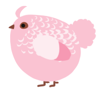 A rose chicken with a half-lace pattern