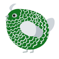 A leaf and mist chicken with a lace pattern