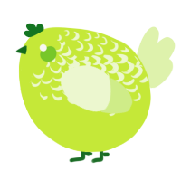 A lime and apple chicken with a half-lace pattern