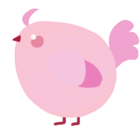 A rose and pink chicken with a double-lace pattern