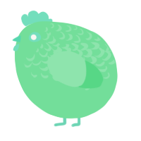 A spring chicken with a half-lace pattern