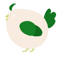A cream and leaf chicken