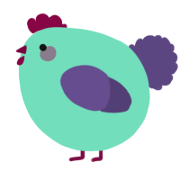 A mint and overcast chicken