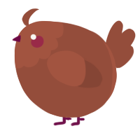 A russet chicken with a head pattern