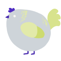 A mist and lemon chicken with a neck-band pattern