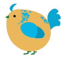 A honey and cerulean chicken with a neck-speckle pattern