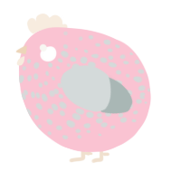 A rose and silver chicken with a speckle pattern