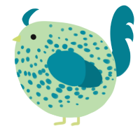 A gluppy and sea chicken with a speckle pattern
