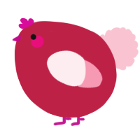 A crimson and rose chicken