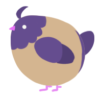 A beige and overcast chicken with a head pattern