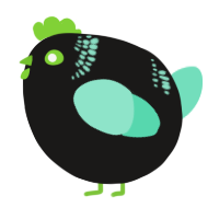 A sable and mint chicken with a neck-band pattern