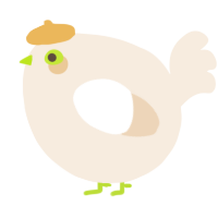 A cream chicken