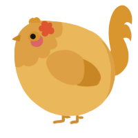A honey and orange chicken with a head pattern