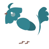 A rose and sea chicken with a head pattern