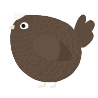 A bark chicken with a lace pattern