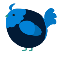 A tumblr and sapphire chicken with a head pattern