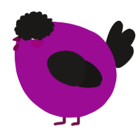 A plum and sable chicken