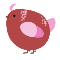 A red and pink chicken with a neck-band pattern