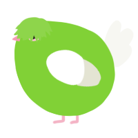 A grass and white chicken