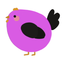 A orchid and sable chicken