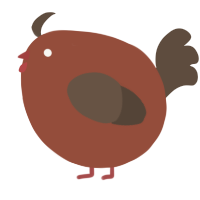 A russet and bark chicken