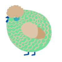 A spring and beige chicken with a lace pattern