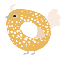 A honey and cream chicken with a speckle pattern