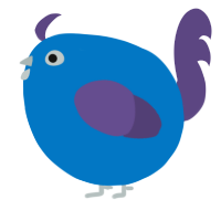 A sapphire and overcast chicken