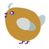 A gold and silver chicken