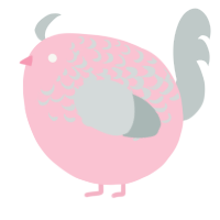 A rose and silver chicken with a half-lace pattern