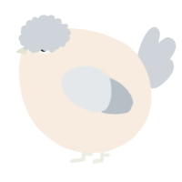 A cream and mist chicken