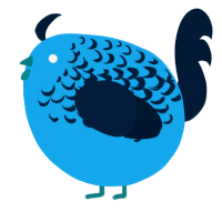 A sky and tumblr chicken with a half-lace pattern