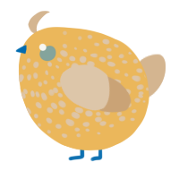 A honey and beige chicken with a speckle pattern