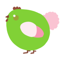 A grass and rose chicken