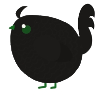 A sable chicken with a lace pattern