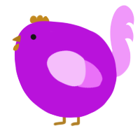 A amethyst and lavender chicken