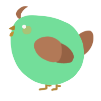 A spring and brown chicken
