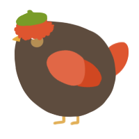 A bark and vermilion chicken