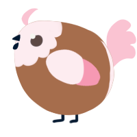 A brown and rose chicken with a head pattern