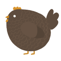 A bark chicken with a lace pattern