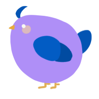A lilac and ultramarine chicken